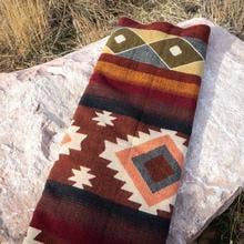 Anden-Alpaka-Wolldecke - Western - Rust