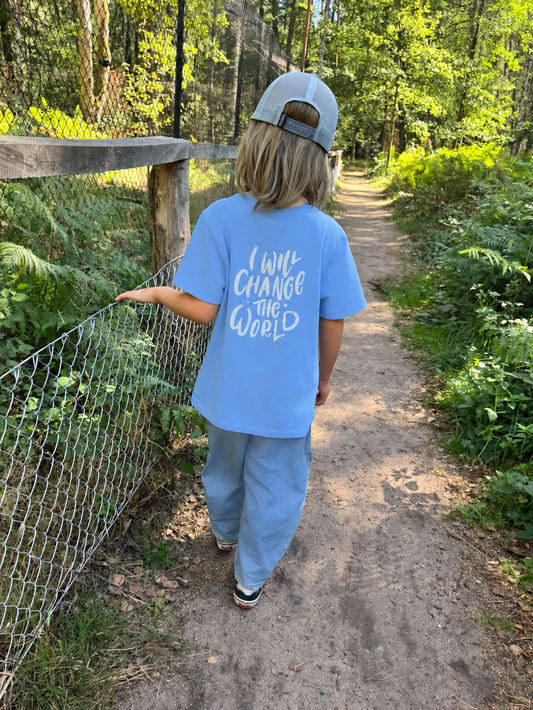 Kinder T-Shirt "I WILL CHANGE THE WORLD"