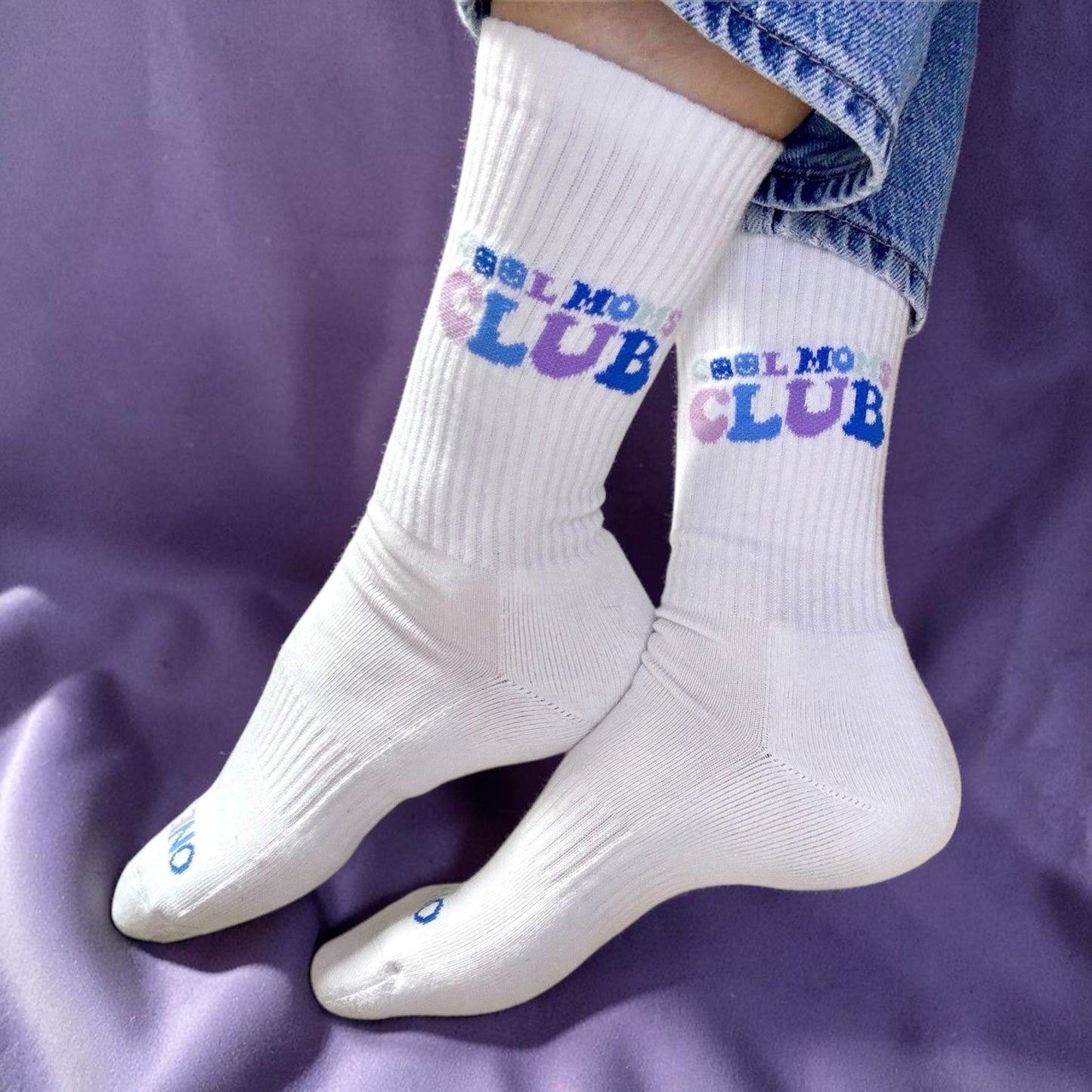 Socken „COOL MOMS CLUB” - weiß