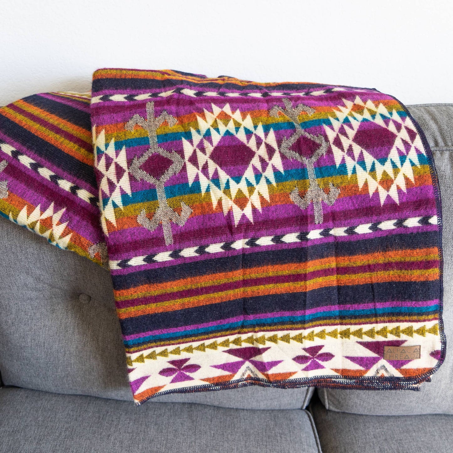 Alpaka-Wende-Decke – Amethyst