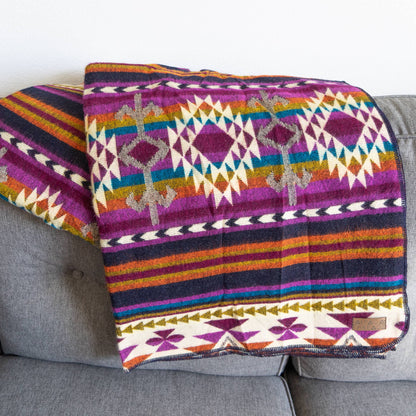 Alpaka-Wende-Decke – Amethyst