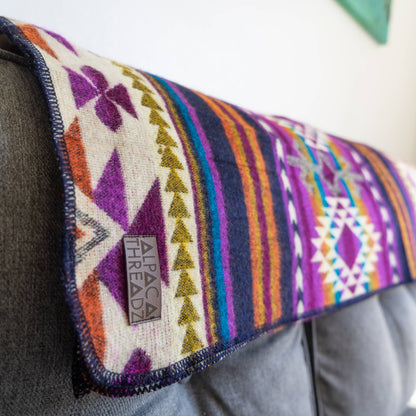 Alpaka-Wende-Decke – Amethyst