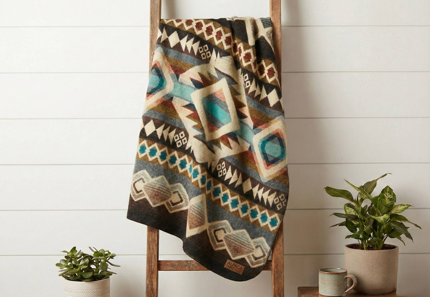 Andine Decke aus Alpaka-Wolle – Inca