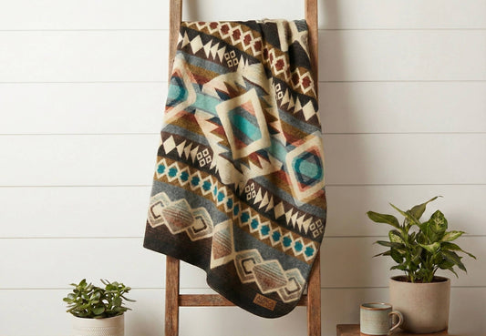 Andine Decke aus Alpaka-Wolle – Inca