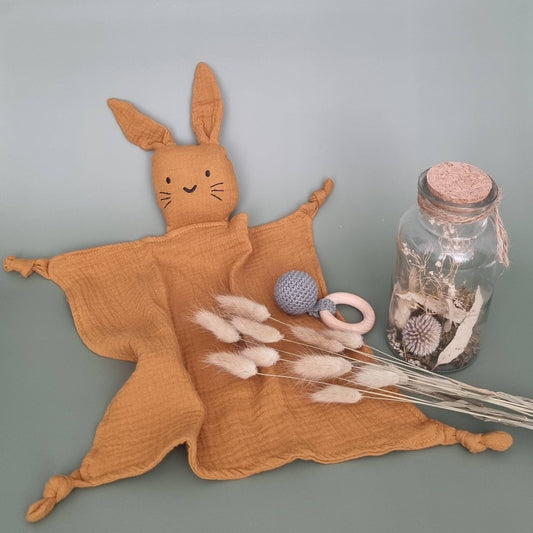 Schnuffeltuch Hase braun