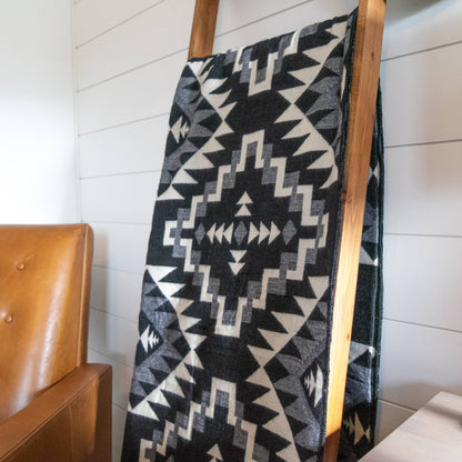Anden-Alpaka-Wolldecke - black