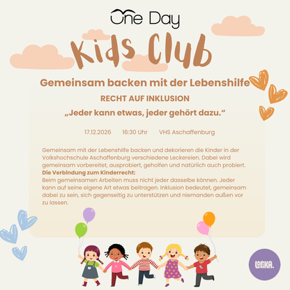ONE DAY KIDS CLUB 2026 - 2027