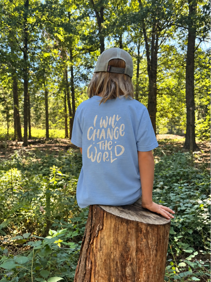 Kinder T-Shirt "I WILL CHANGE THE WORLD"