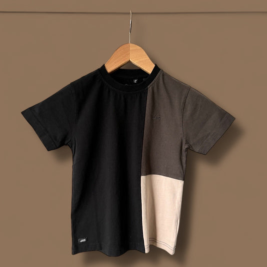 Kinder T-Shirt Color Block dirts "ONE DAY"