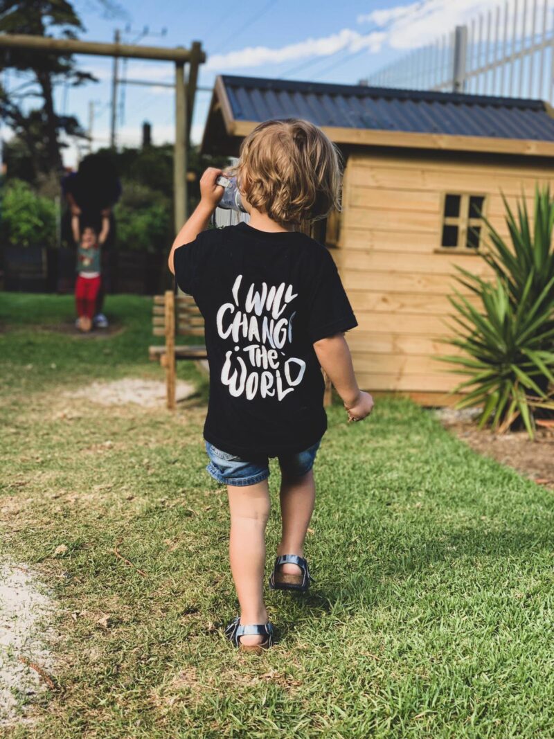 Kinder T-Shirt “I WILL CHANGE THE WORLD”