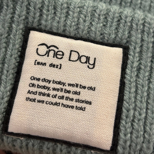 Cosy Ribbed Beanie „ONE DAY"
