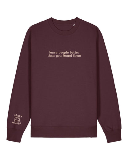 Sweater "Leave People better"