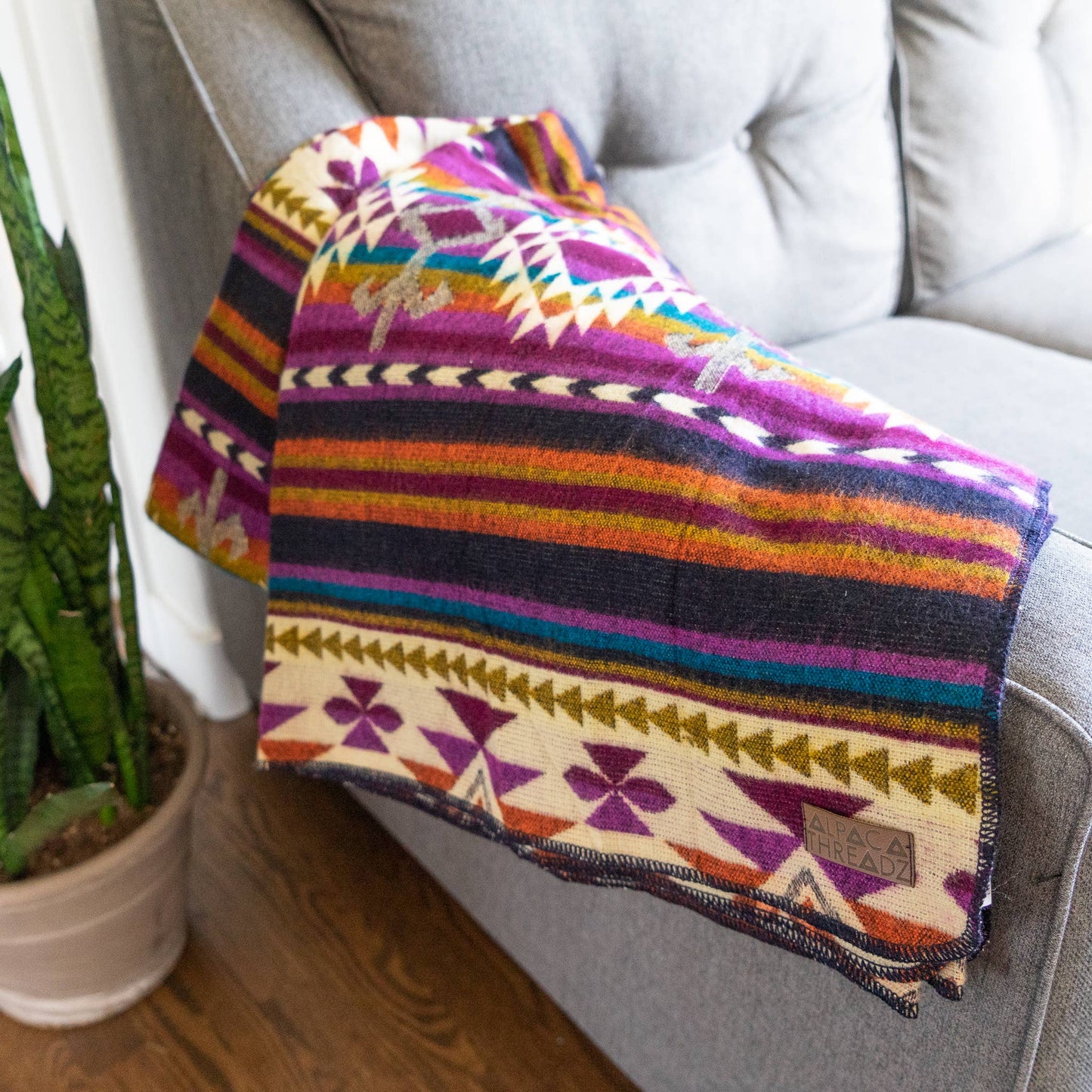 Alpaka-Wende-Decke – Amethyst
