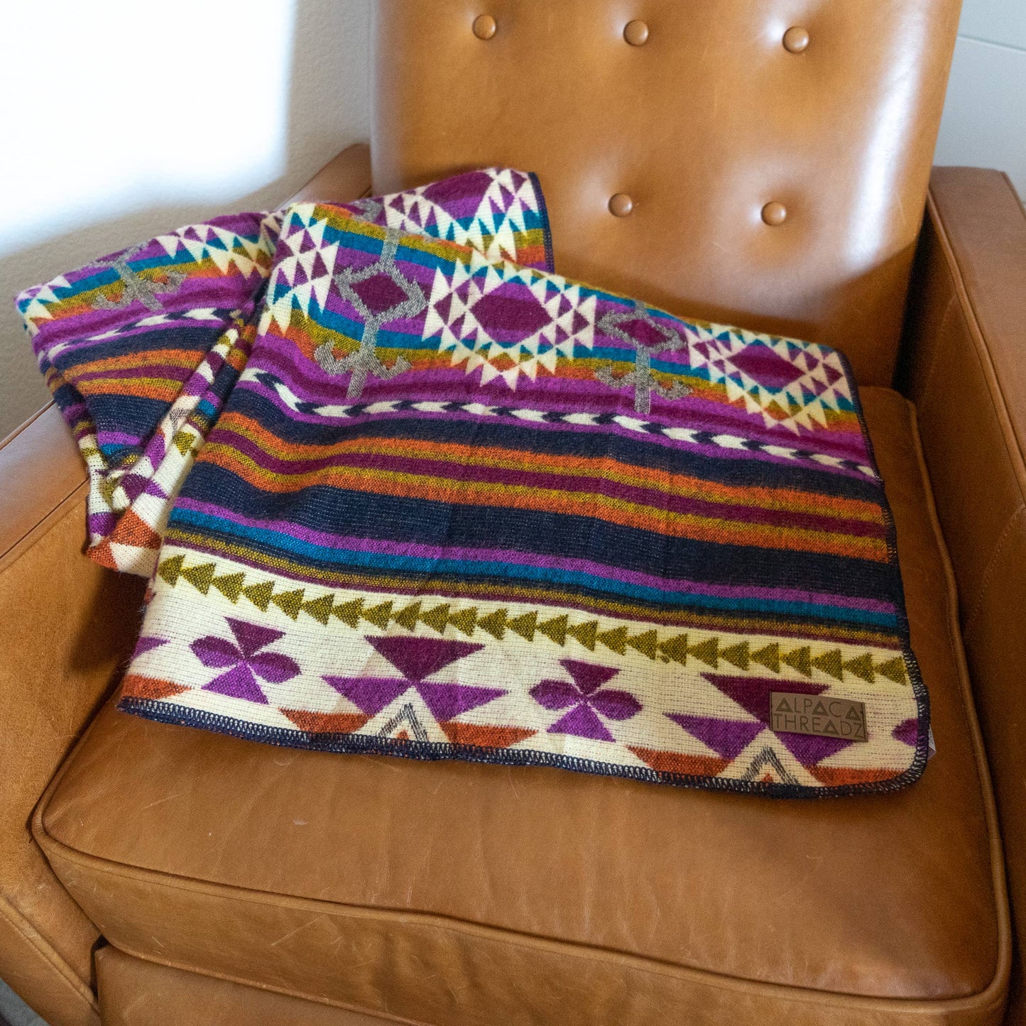 Alpaka-Wende-Decke – Amethyst