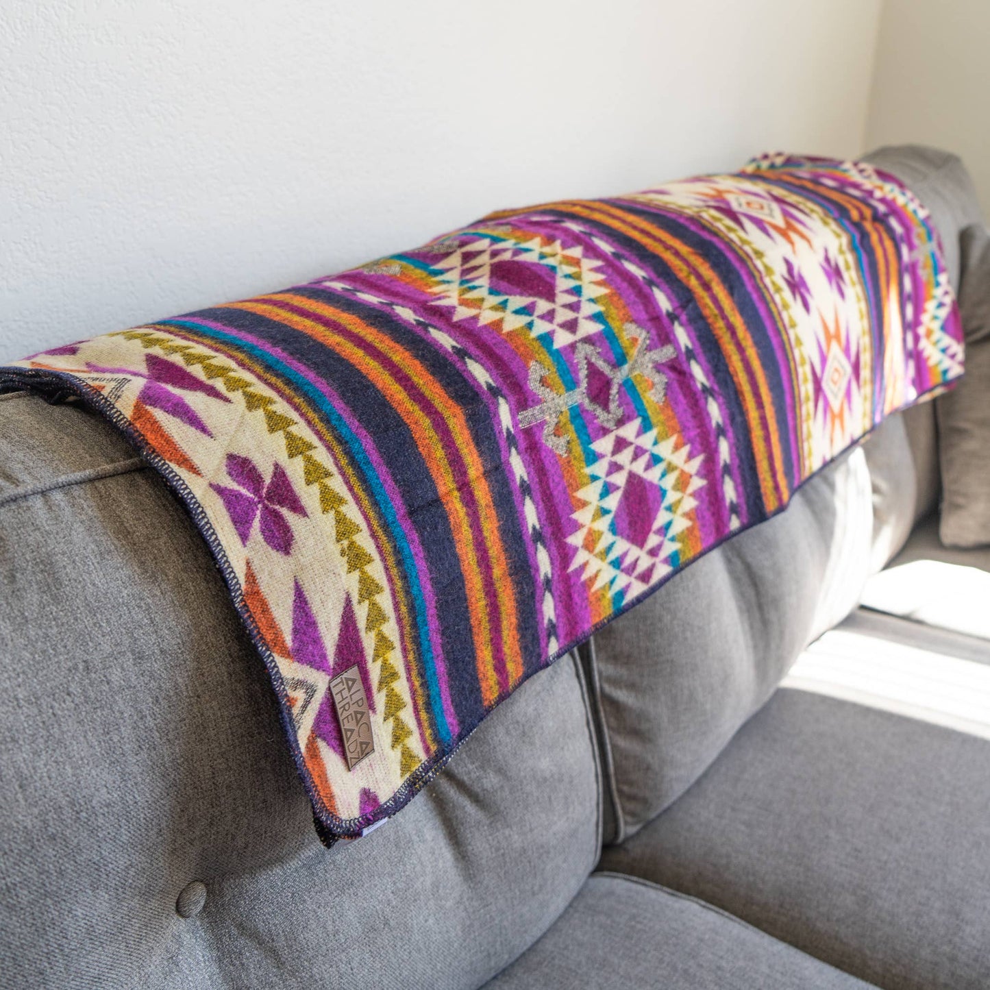 Alpaka-Wende-Decke – Amethyst